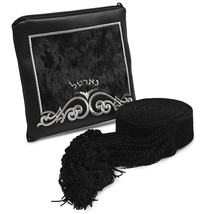 Gartel, Hand Made Knitted, Black - Gartels