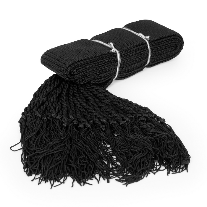 Handmade black crochet gartel with velvet bag | Judaica Square Lakewood