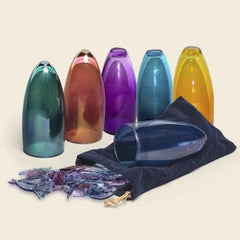 Lustered Wedding Glass With Velvet Bag - Red