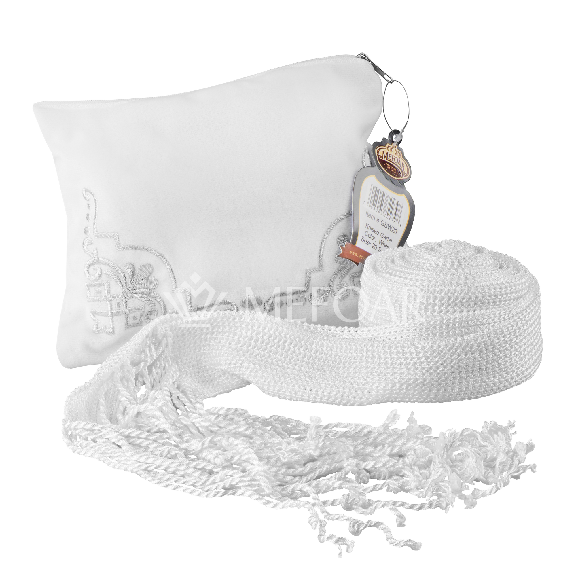 Mefoar White Knitted Gartel - Gartels