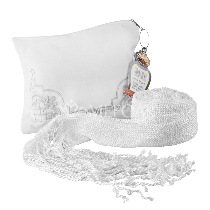 Mefoar White Knitted Gartel - Gartels