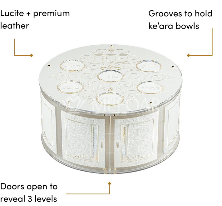3-Tiered Seder Plate Style 436 - Image 2
