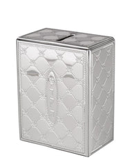 Tzedakah Box: Wood & Silver Plated