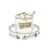 Golden Branch Honey Dish — honey jar with magnetic lid, base tray and matching spoon | Judaica Square Lakewood