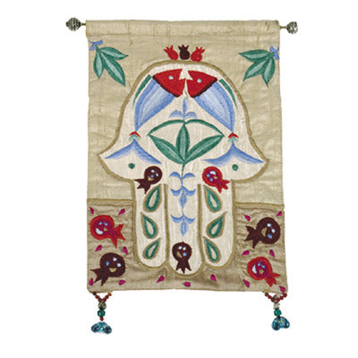 Gold Chamsa Fish Wall Hanging