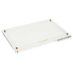 Waterdale Collection: Lucite Hadlakas Neiros Tray - Hemstitch
