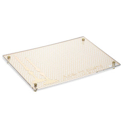 Waterdale Collection: Lucite Hadlakas Neiros Tray - Hemstitch