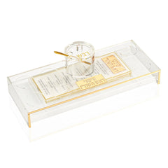 Waterdale Collection: Lucite Simanim Tray with Simanim Cards (Set of 6) - Suspended