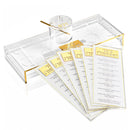 Waterdale Collection: Lucite Simanim Tray with Simanim Cards (Set of 6) - Suspended