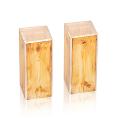 Waterdale Collection: Lucite Salt Shakers - Wood Design
