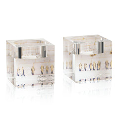 Waterdale Collection: Crystal Tea Light Holder - Kosel Painted
