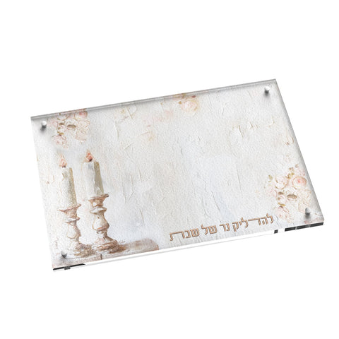 Leatherite Artwork Hadlakos Neiros Tray - Blush Rose