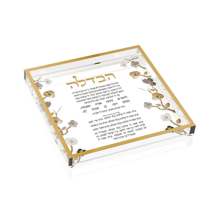 Ornate Garden Havdalah Tray — Acrylic | Judaica Square Lakewood