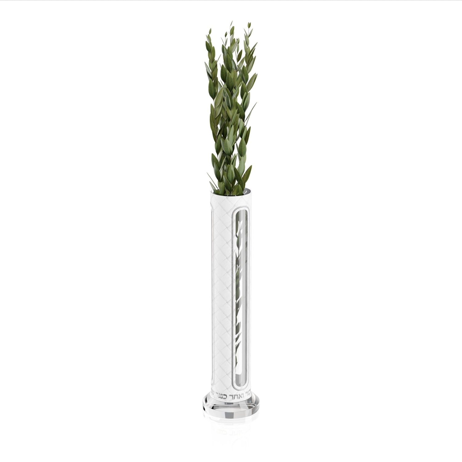 Leatherite Haddasim Vase — Leatherite Judaica Decor | Judaica Square Lakewood