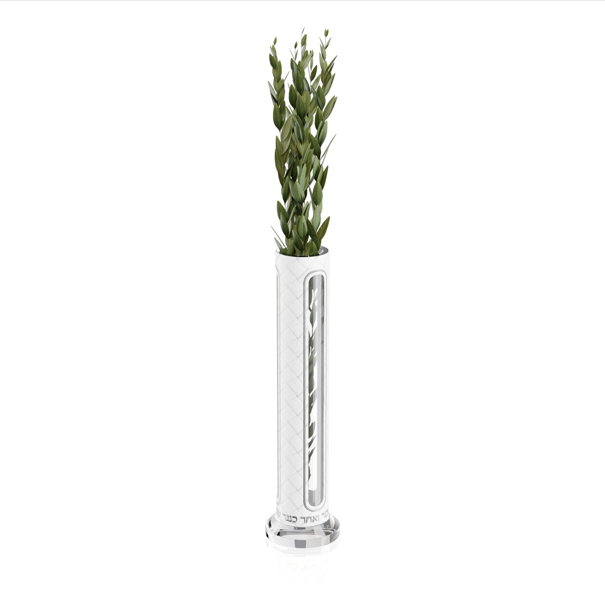 Leatherite Haddasim Vase — Leatherite Judaica Decor | Judaica Square Lakewood