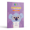 I Can Read Workbook Grade K front cover — bespectacled cartoon koala holding a CVC words card on a purple background