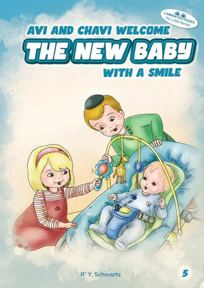 Front cover of Avi and Chavi: The New Baby with a Smile - Book 5
