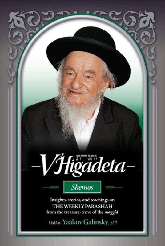 Front cover of V'Higadeta-Shemos by HaRav Yaakov Galinsky zt"l