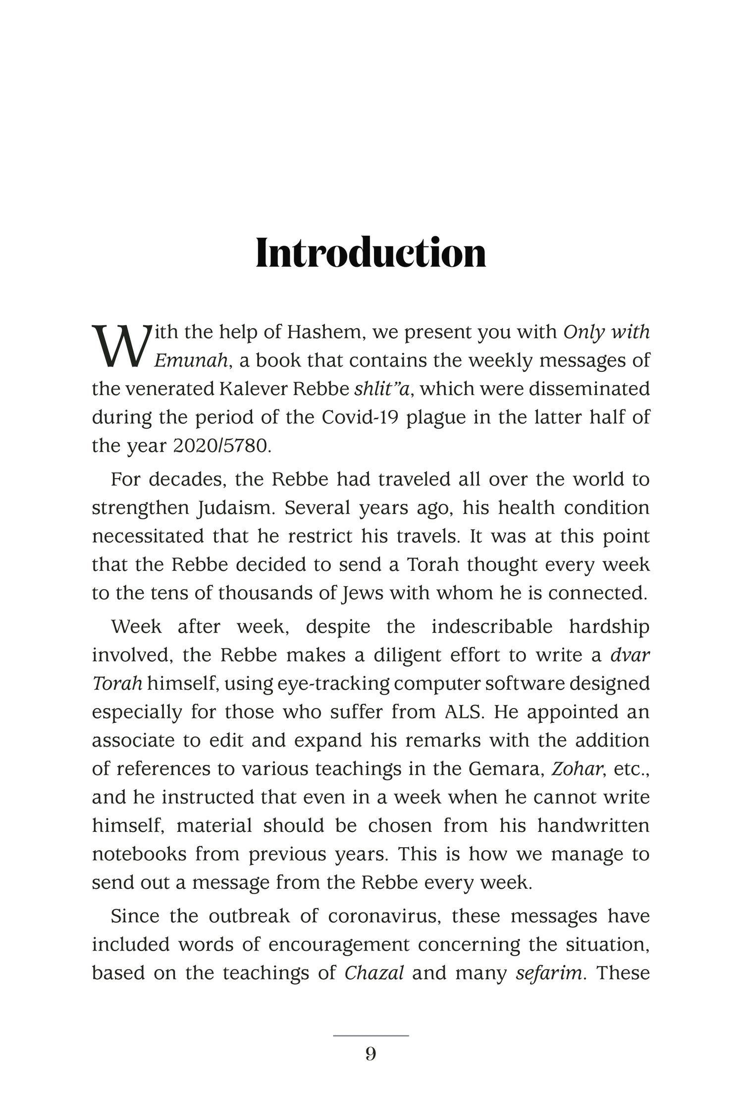Only With Emunah - Kalever Rebbe
