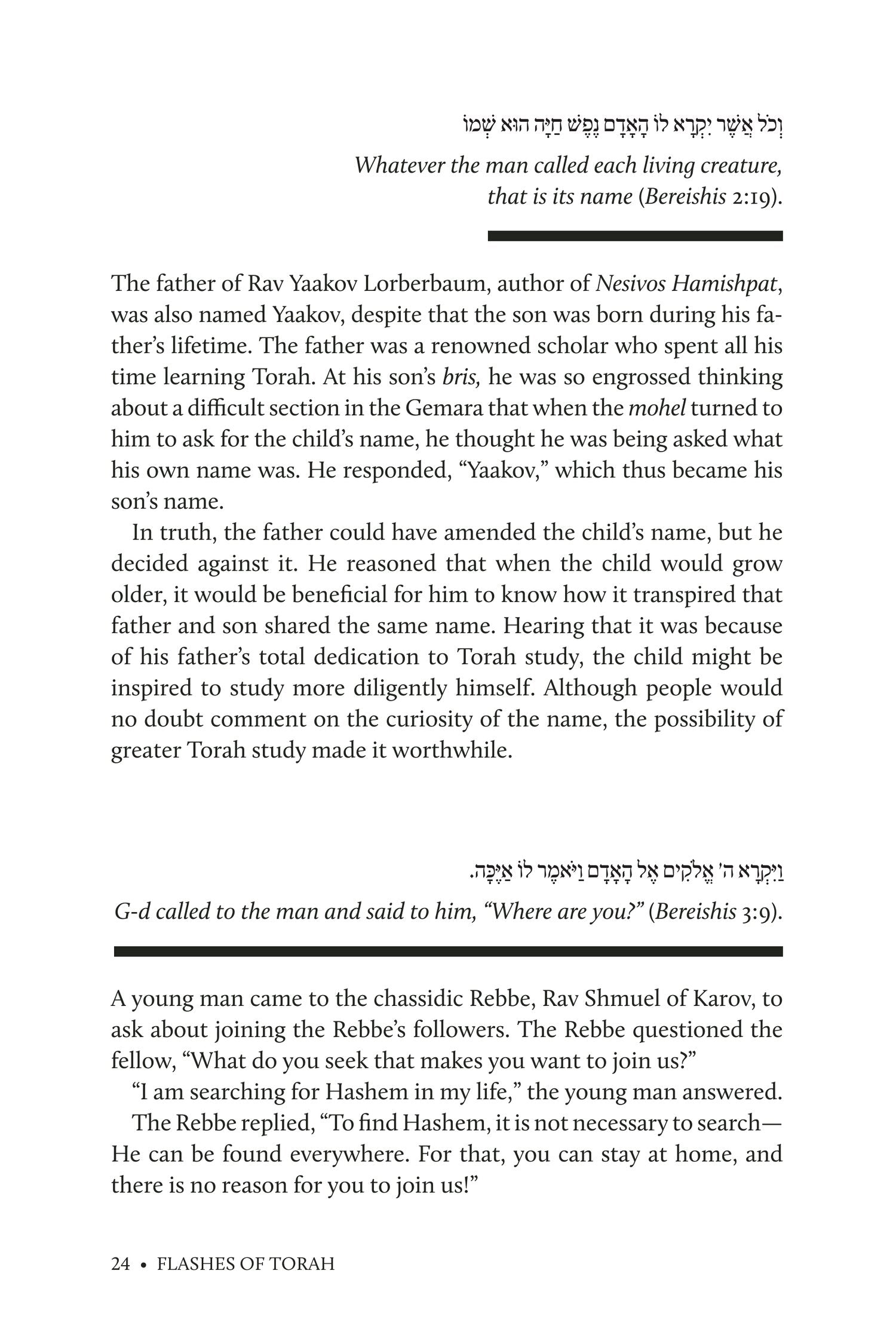 Flashes of Torah