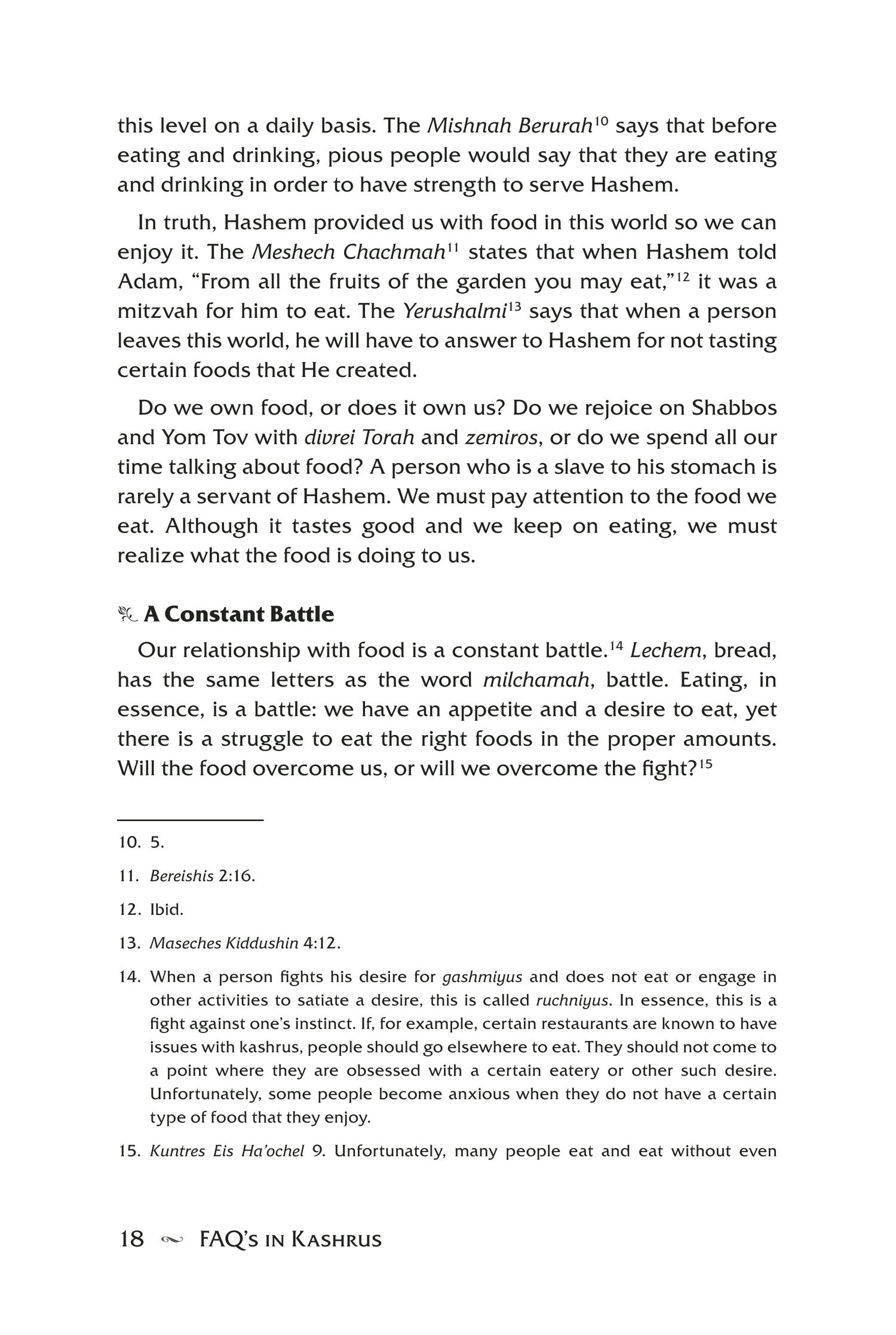 FAQ's in Kashrus