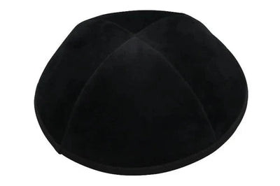 Israeli's Black Washable Yarmulka 4 Part With Rim