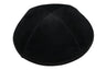 Israeli's Black Washable Yarmulka 4 Part With Rim