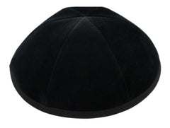 Black Velvet Yarmulka - 6 Parts With Rim