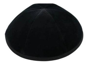 Black Washable 6-Panel Yarmulka with Rim – A&M Judaica