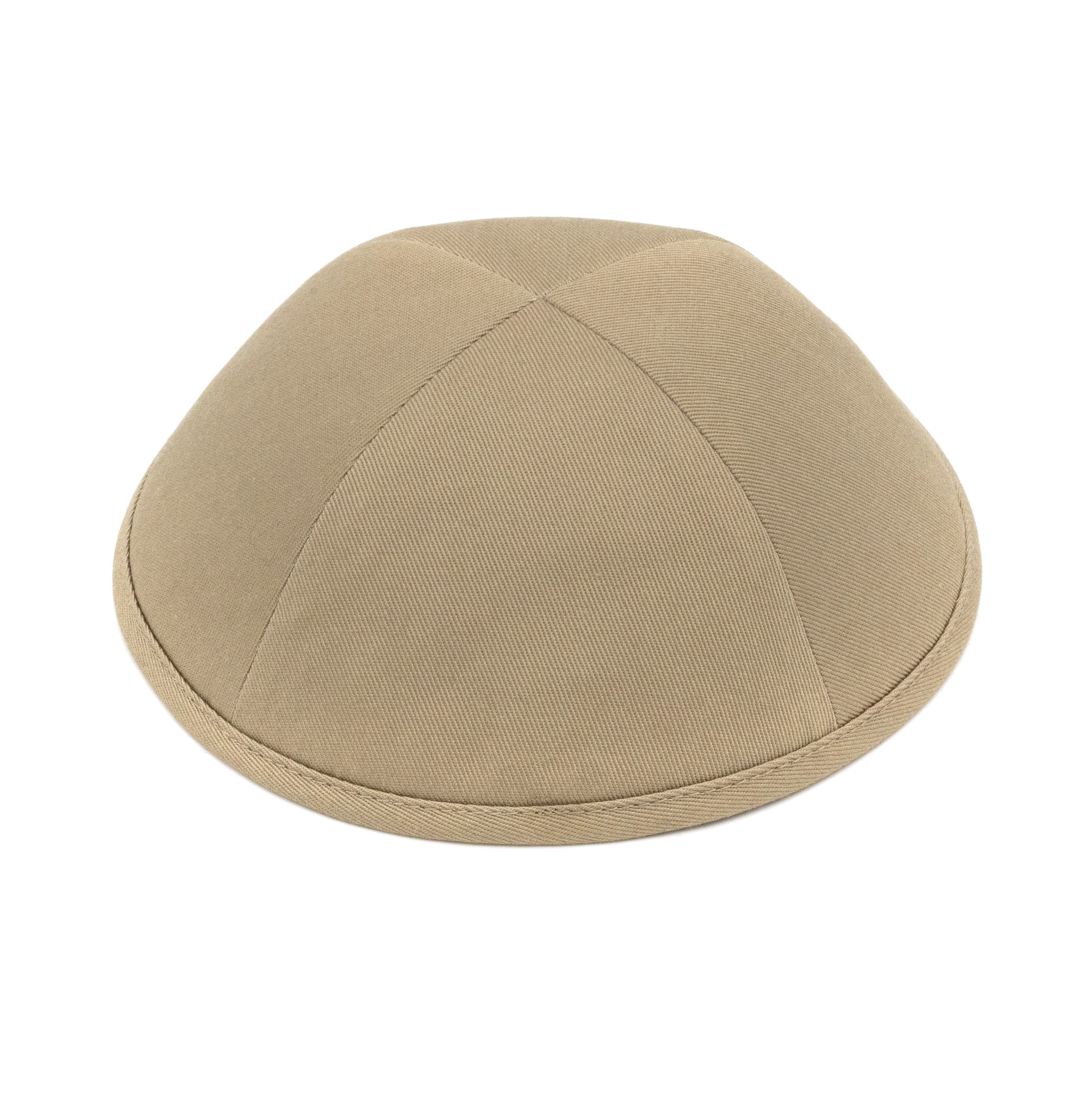 Tan Cotton Kippah for Boys - iKippah by Judaica Square