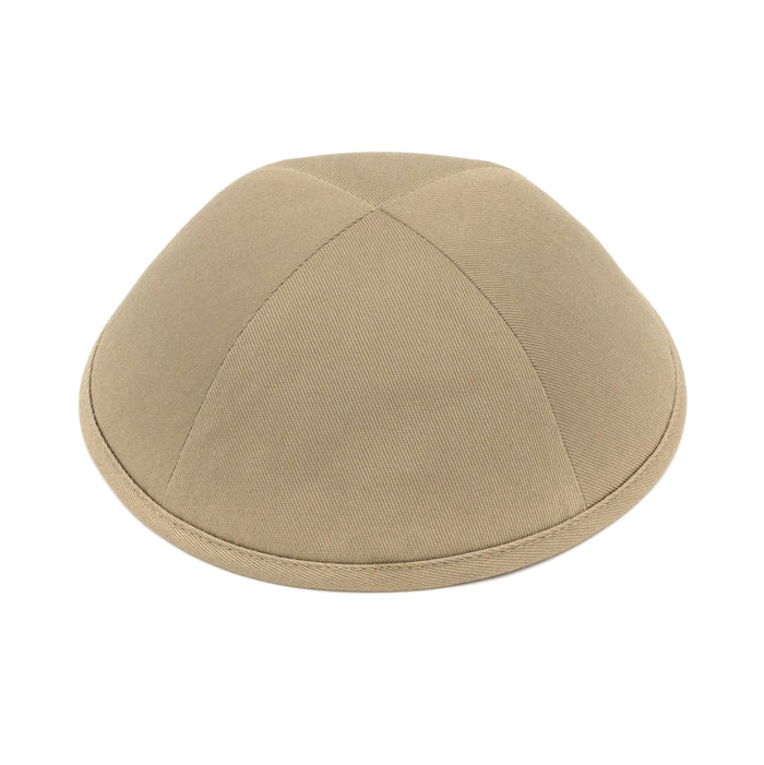 Tan Cotton Kippah for Boys - iKippah by Judaica Square