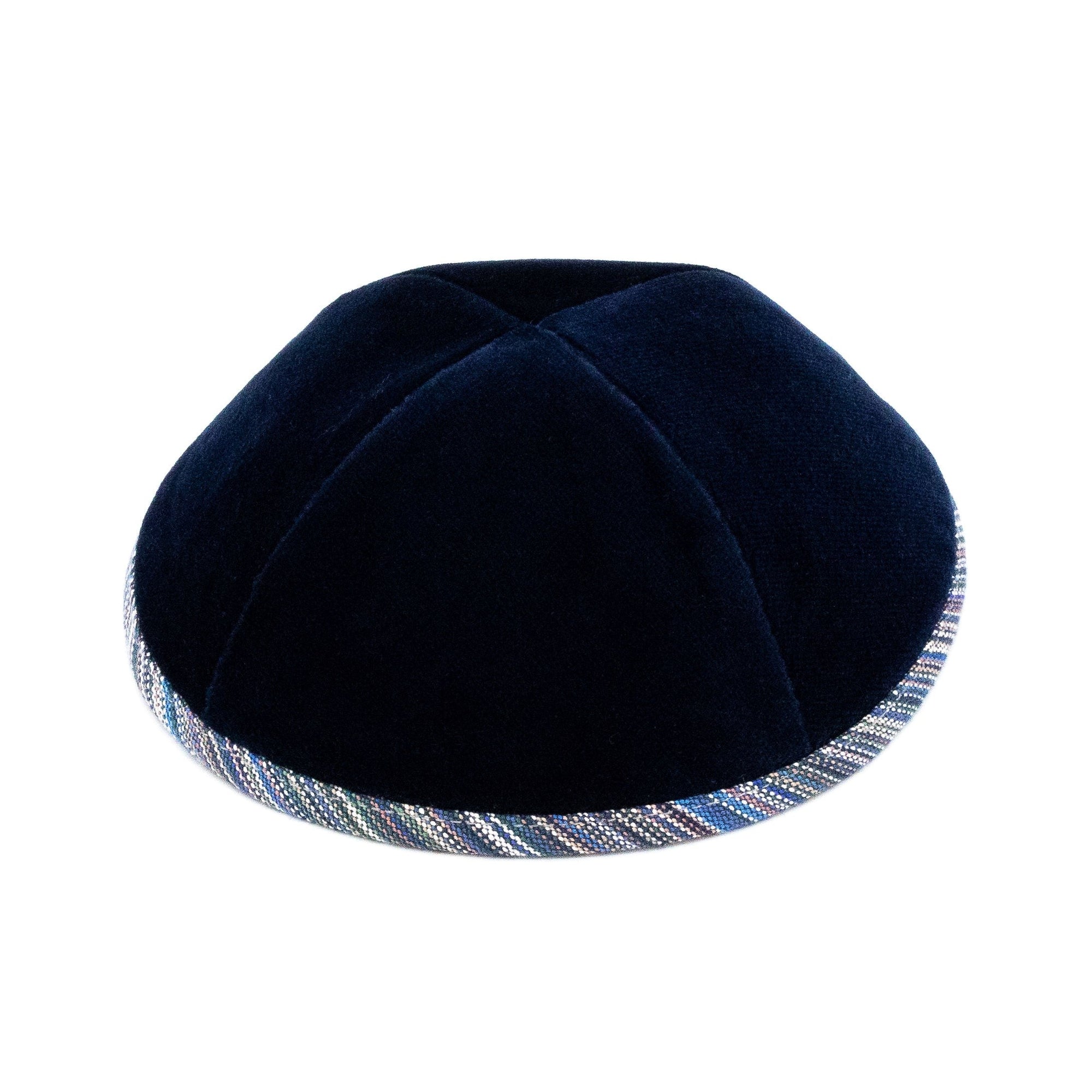 Navy Velvet Kippah for Bar Mitzvah - iKippah by Judaica Square