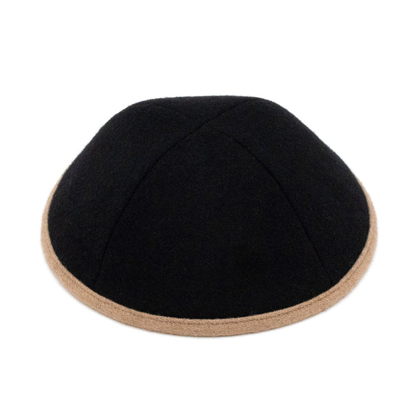 Black Wool Kippah - iKippah by Judaica Square