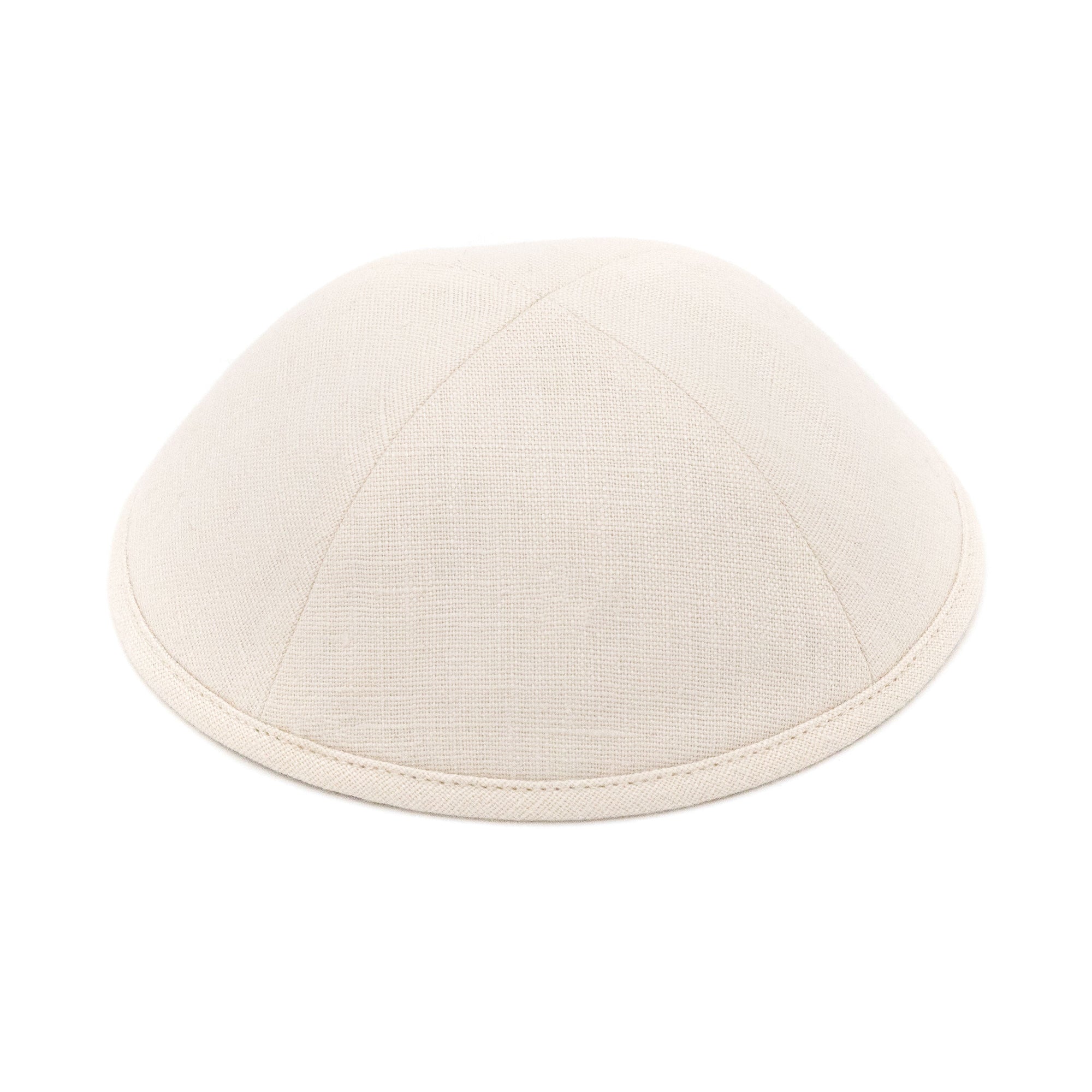 Beige Linen Kippah - iKippah by Judaica Square