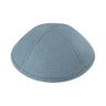 Close-up of Blue Linen Kippah stitching detail