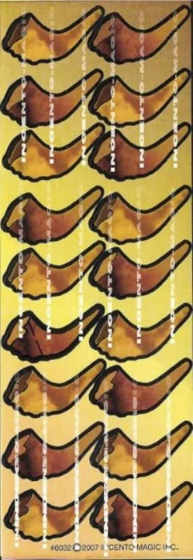 Shofar Stickers 7 Sheets
