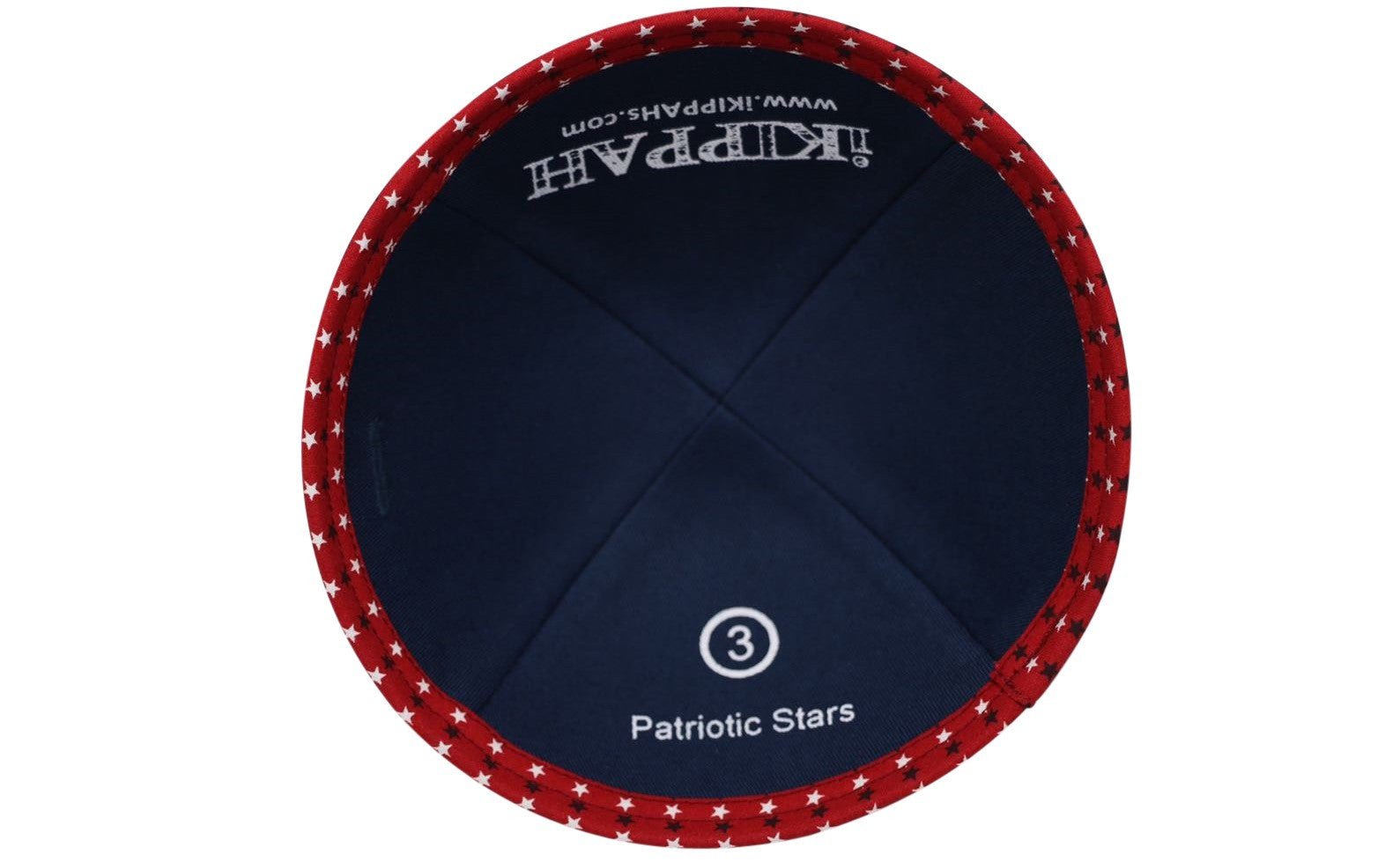 Patriotic Stars Yarmulke — iKippah patriotic cotton kippah, additional view