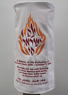 Prestige Velvet Torah Mantel — Am Yisrael Chai & Flame Design, Prestige Collection (TM75-WH)