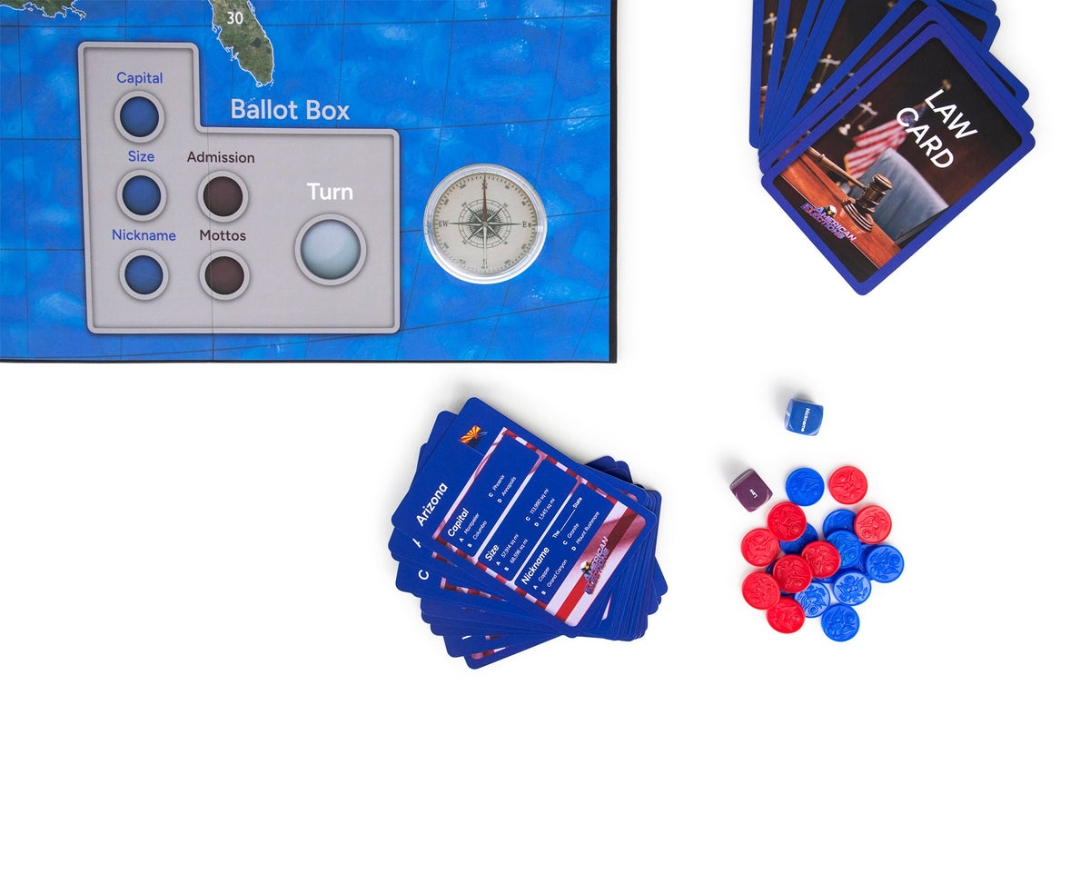 StarkToy American Elections Board Game - U.S. History & Civics — product view, view 7 | Judaica Square Lakewood