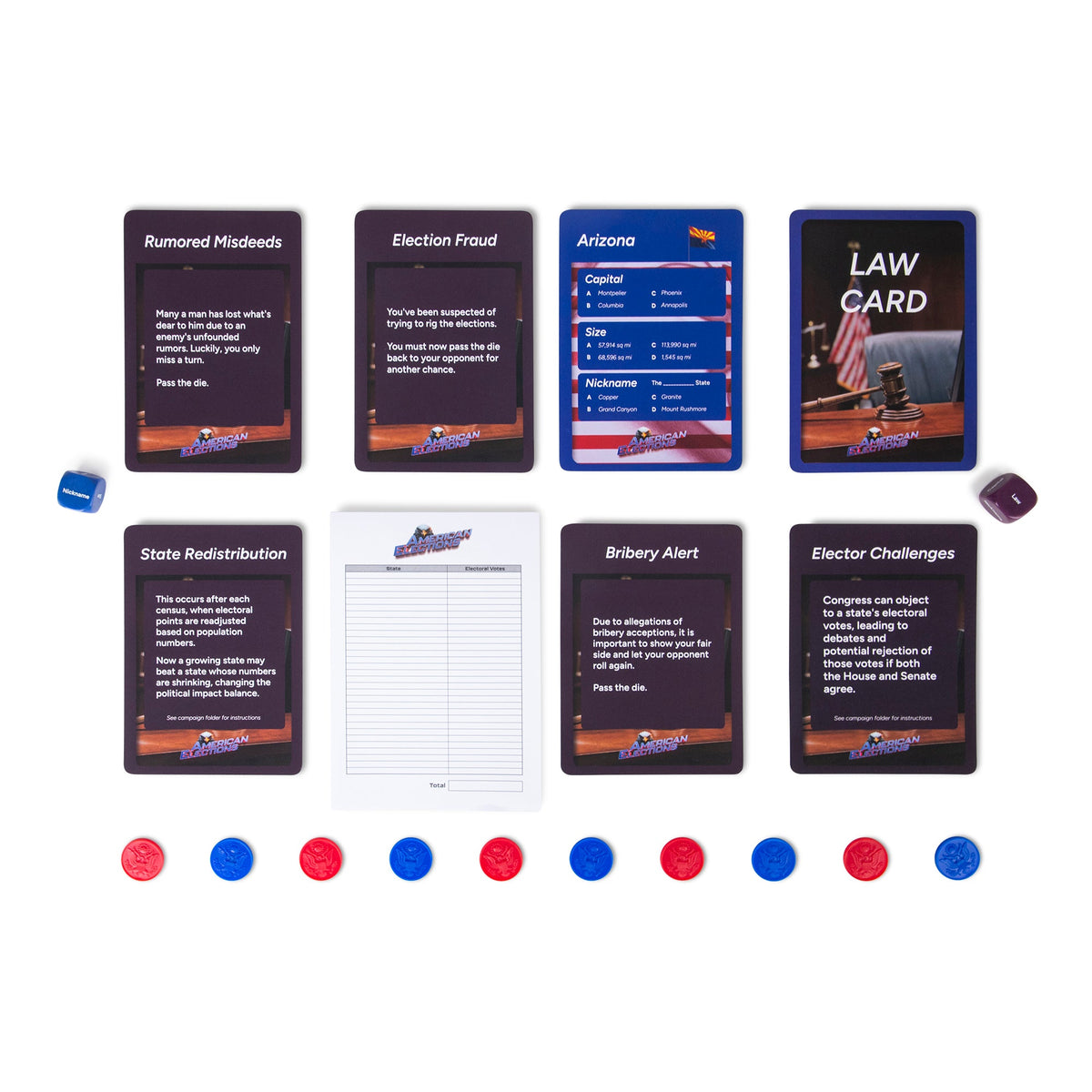 StarkToy American Elections Board Game - U.S. History & Civics — product view, view 3 | Judaica Square Lakewood