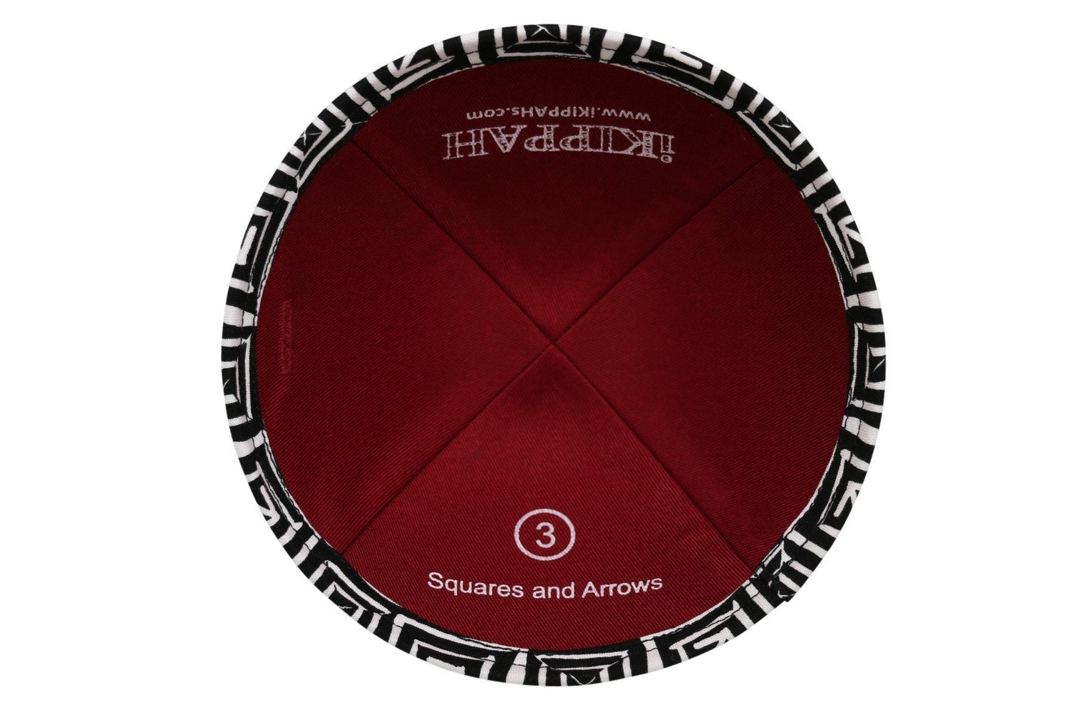 Close-up of Cotton Kippah lining and stitching