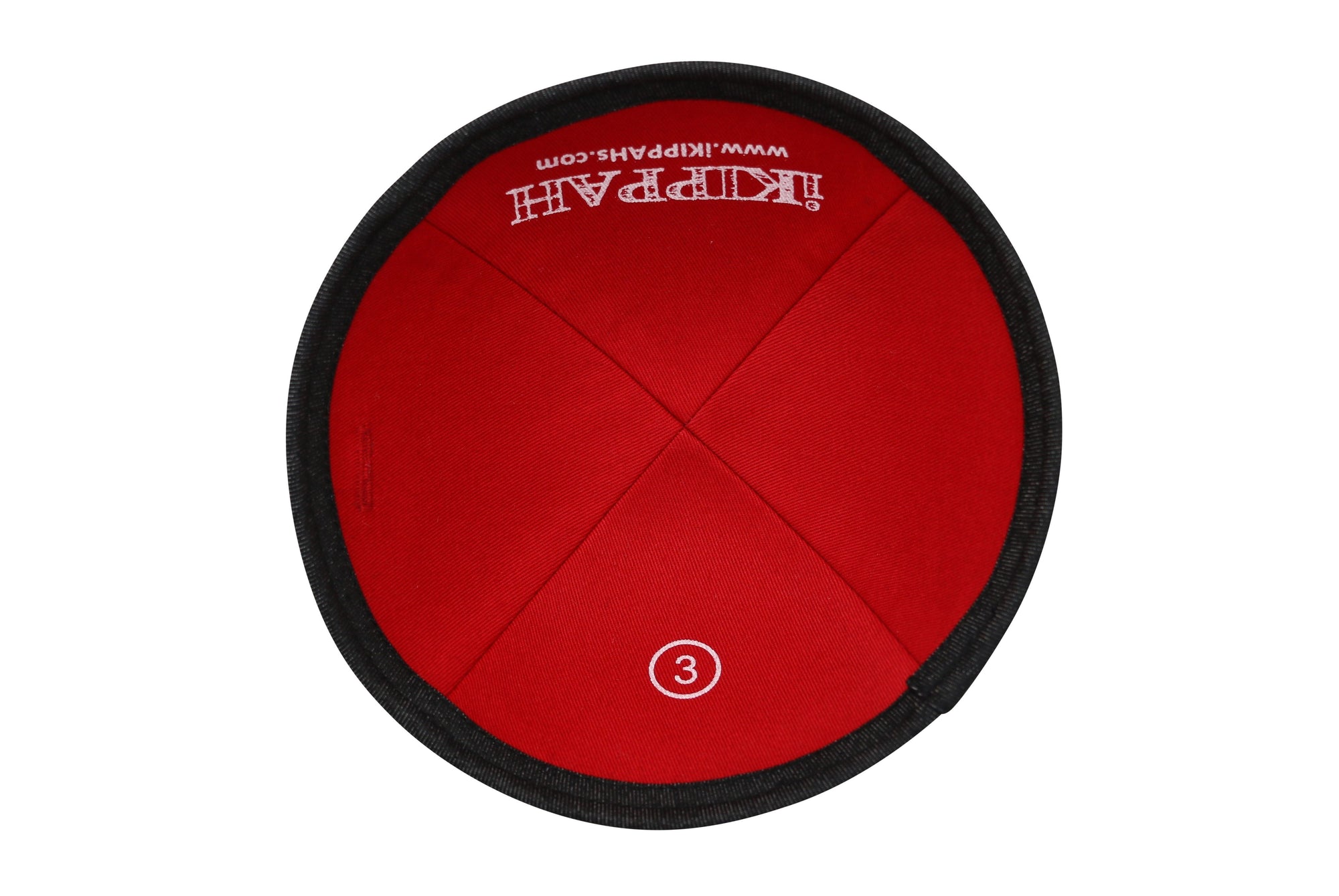 Close-up of Black Denim Kippah lining and stitching