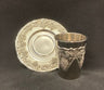 Silver Plate Kiddush Cup W/Plate (KC-AVI101N)