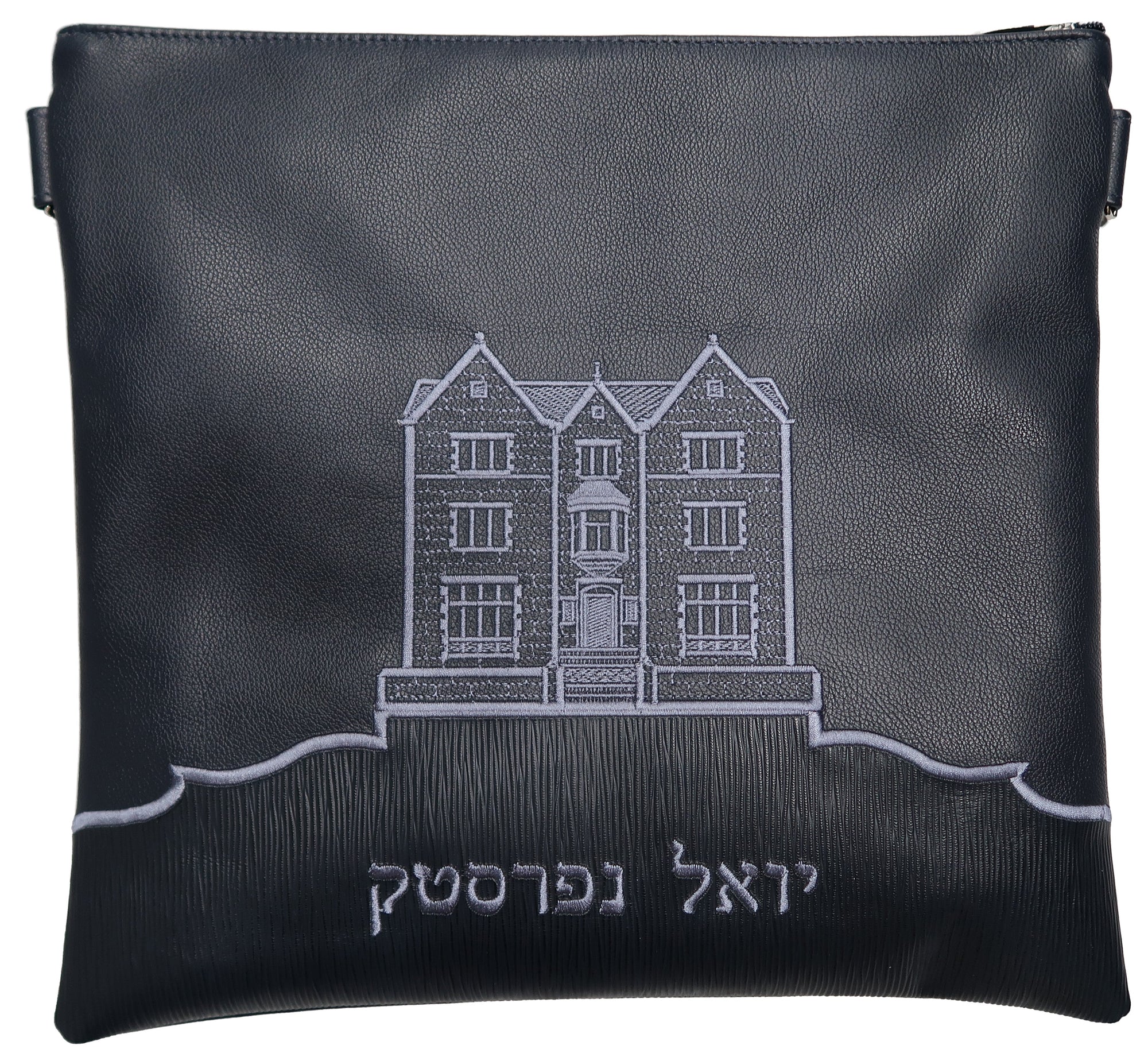 Prestige Leather Tallit & Tefillin Bag — 770 Design, Exclusive Collection (265G-NV2)