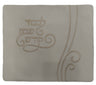 Prestige Leather Challah Cover — Wave Design, Contemporary Collection (CC6050C-WH)