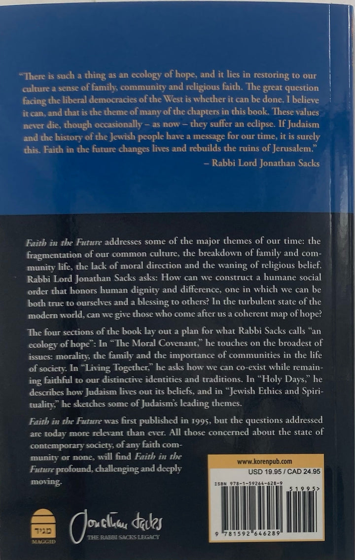Faith In The Future, P/B Rabbi Jonathan Sacks