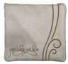 Prestige Leather Tallit & Tefillin Bag — Wave Design, Contemporary Collection (6050C-WH)