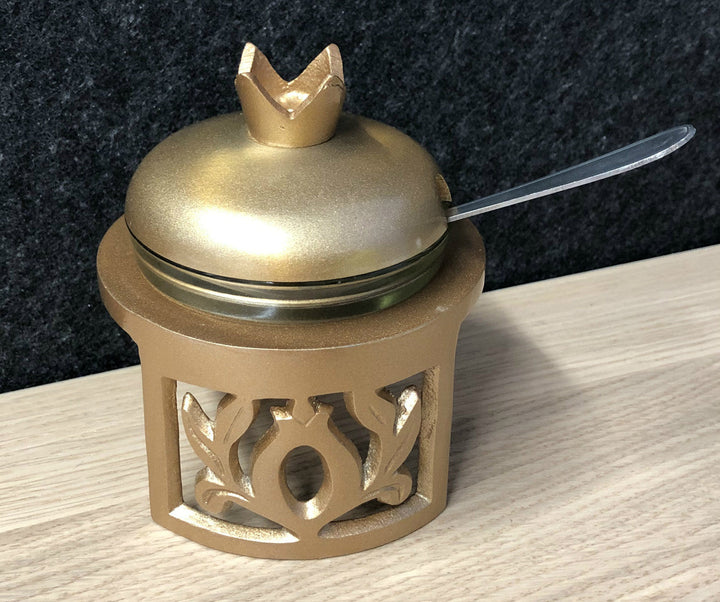 Gold Pomegranate Honey Dish
