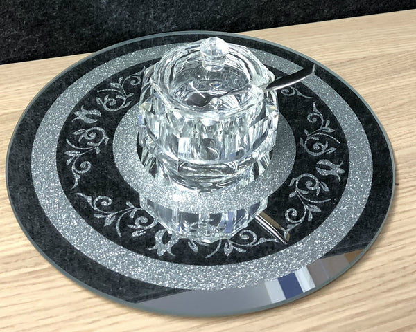 Honey Dish on Mirror Tray (HD-X2998)