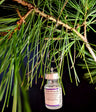 Covid vaccine ornament — repurposed Pfizer glass vial with cork and silver hook | Judaica Square Lakewood
